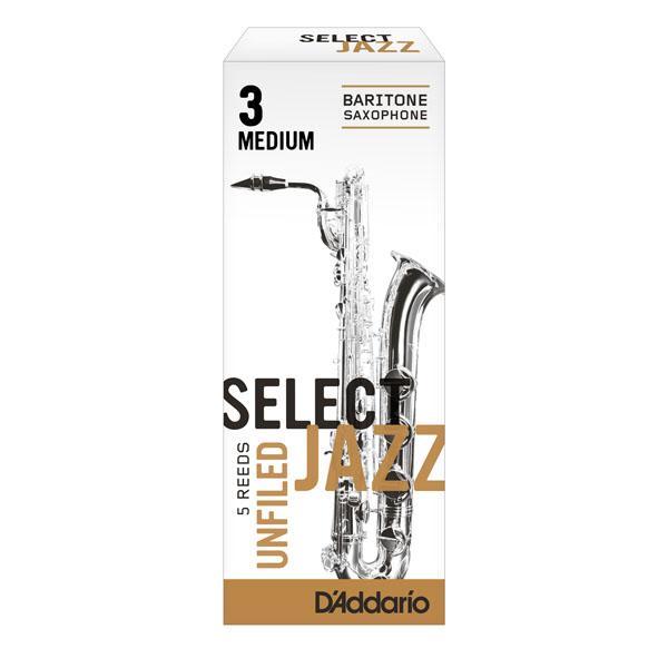 Rico D'Addario Select Jazz Unfiled rieten voor baritonsax (5 st) - Klik op de afbeelding om het venster te sluiten